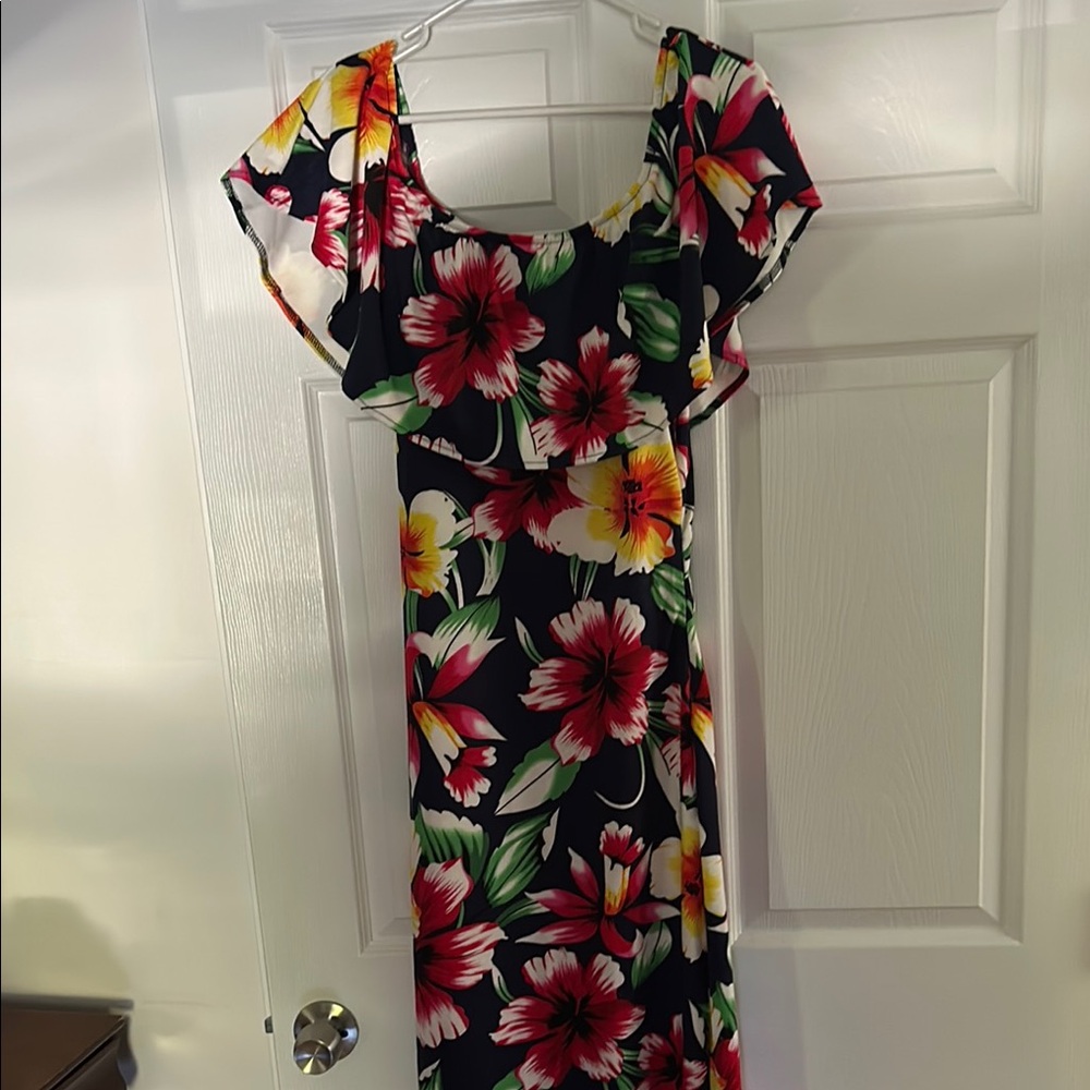Floral Black Dress